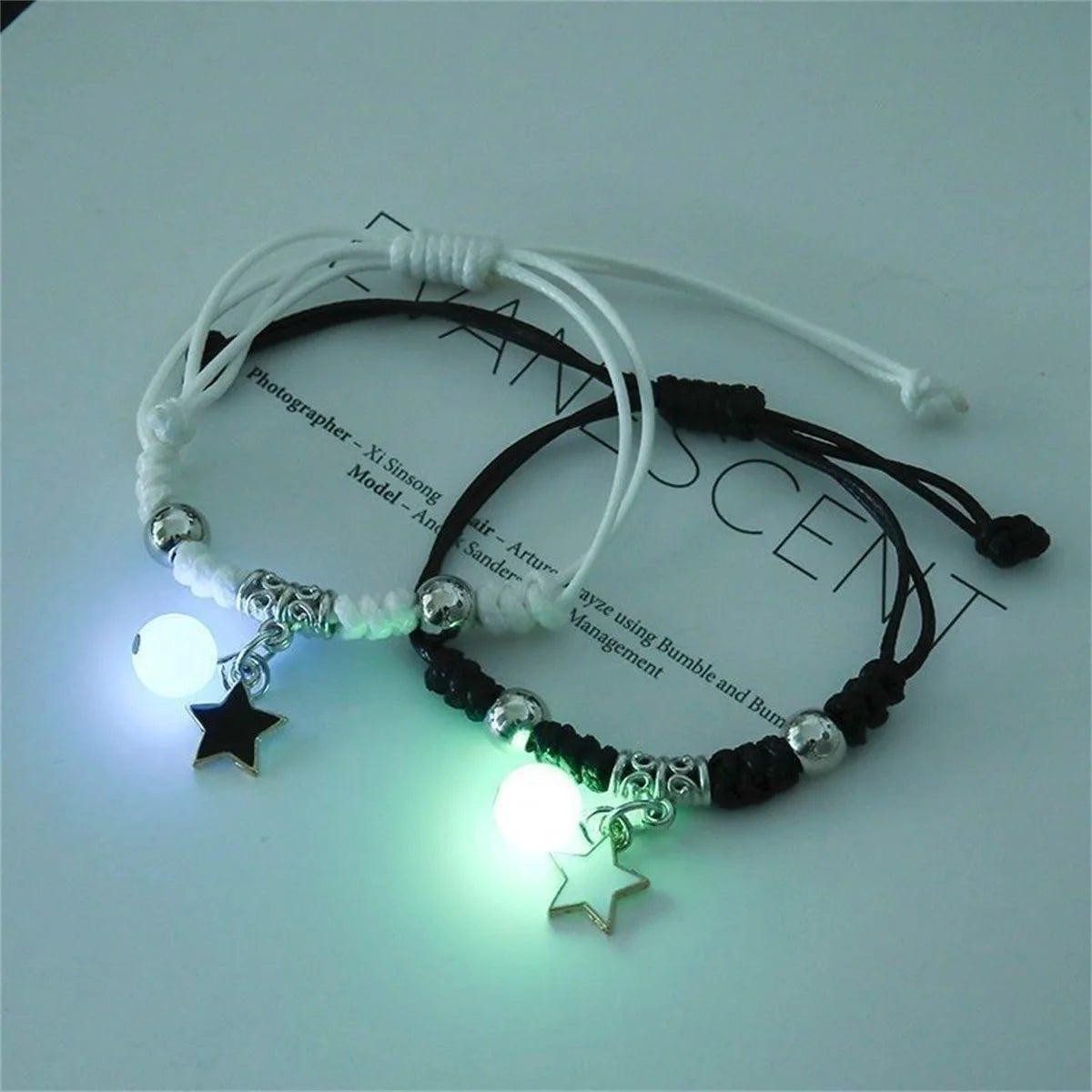 Bracelet avec étoile et perle lumineuse TENDANCE FASHION