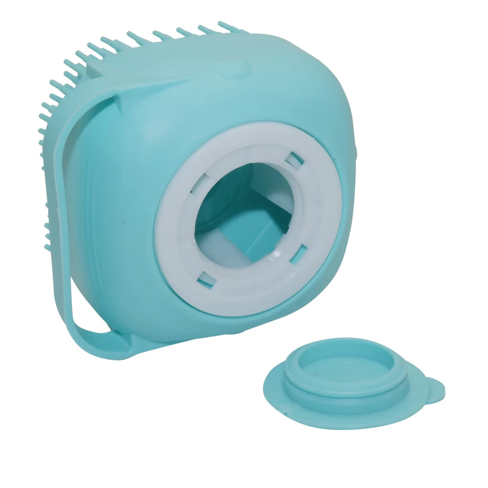 Brosse de bain douce en silicone pour chiot, chien et chat