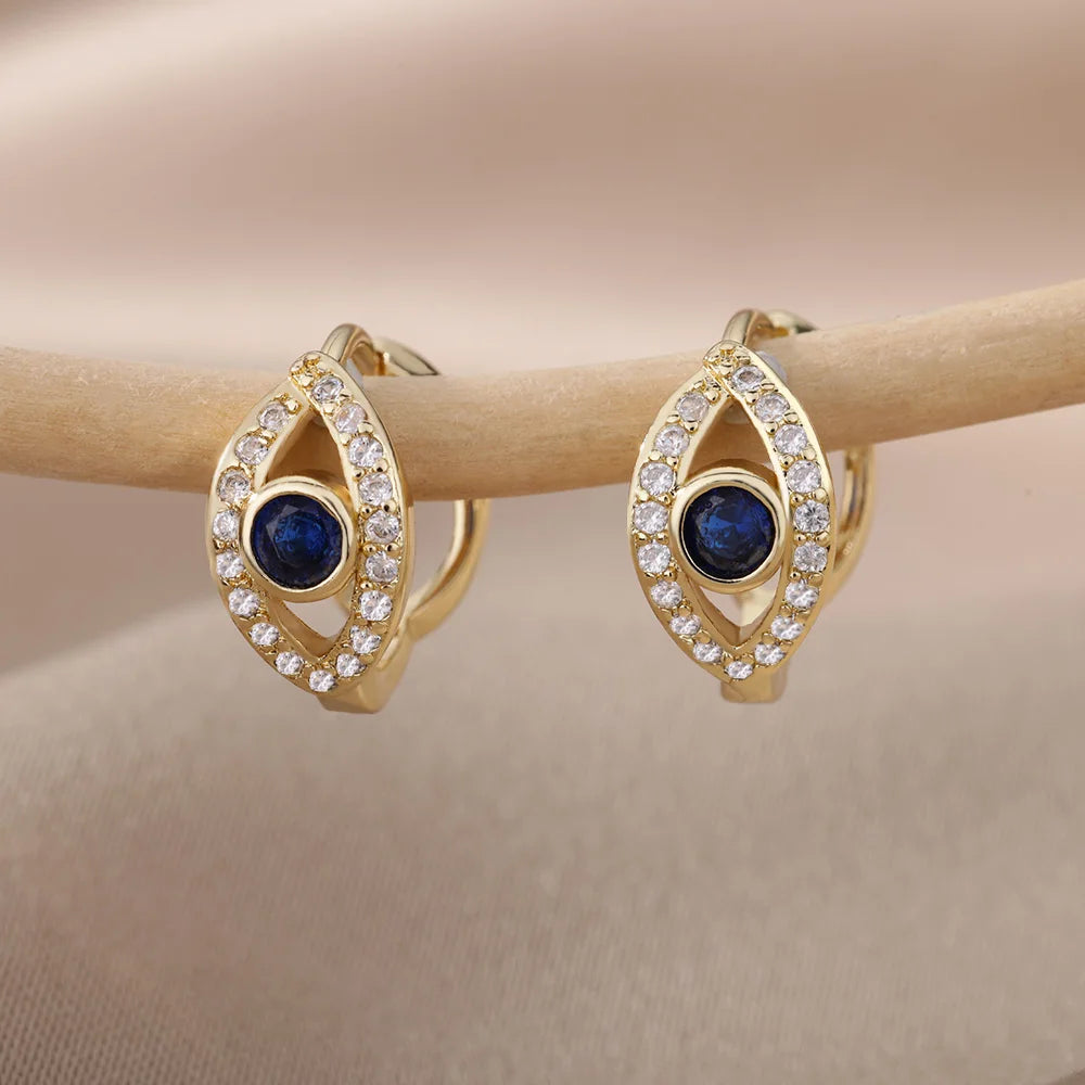 Round Zircon Earrings for Women and girls