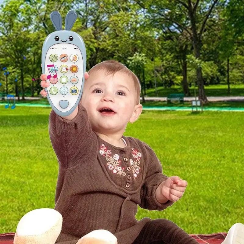 Téléphone portable jouet musical pour enfant en bas âge, jouet coloré éducatif en forme de carotte