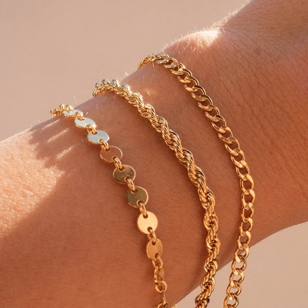 Bracelet tendance pour femme en acier inoxydable